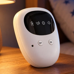 The Kilvon alarm on a bedside table